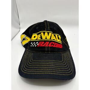 Vintage 90s Matt Kenseth DeWalt Racing NASCAR Trucker Hat Black OSFA Embroidered